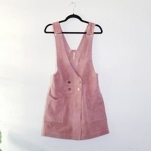 FREE PEOPLE Canyonlands Leather Suede Jumper Mini Dress